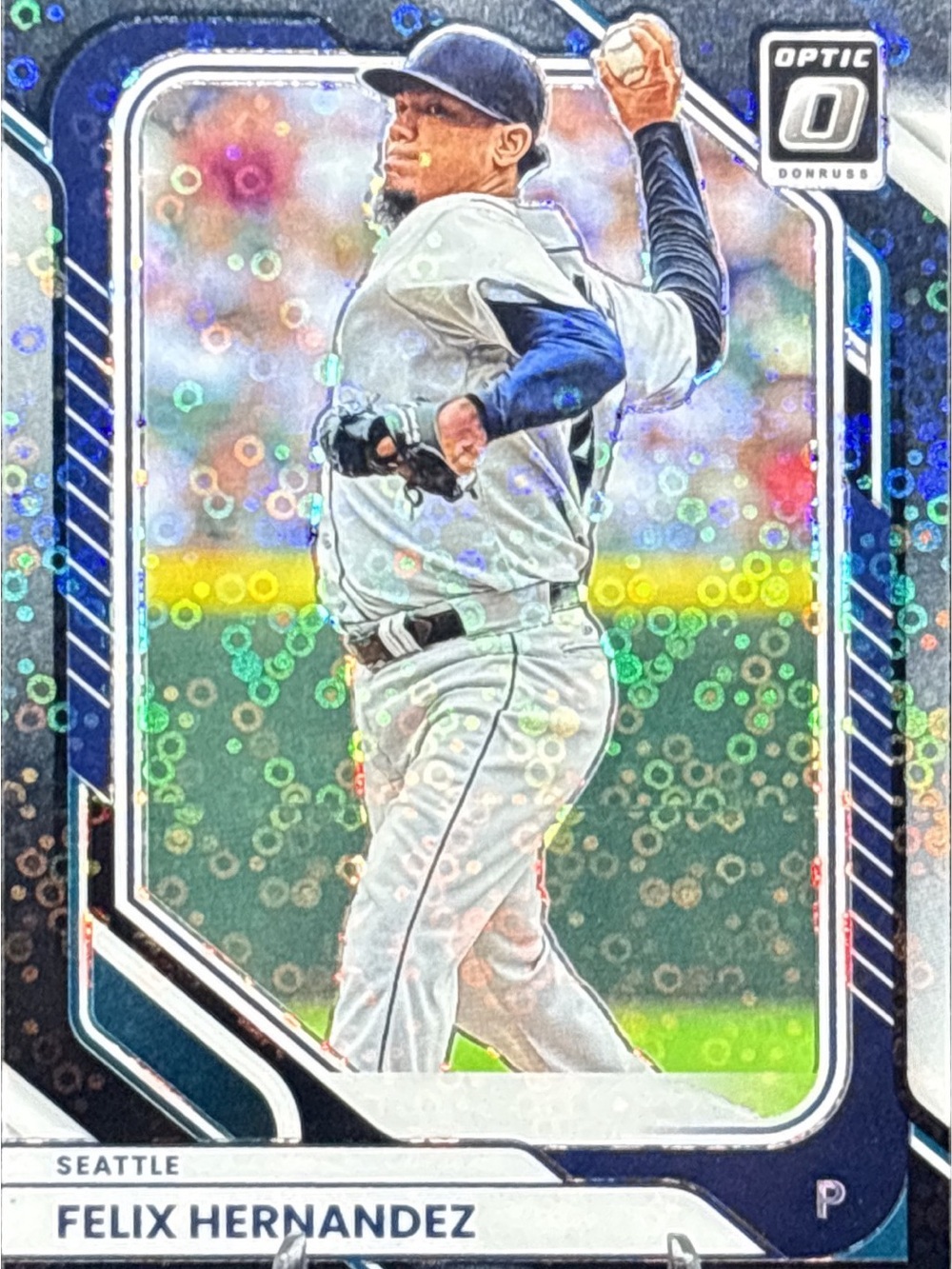Panini Optic Felix Hernandez Baseball Card - Black Dot Prizm